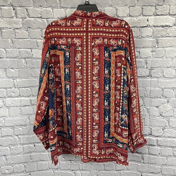DressBarn Multi Color Button Front Shirt Blouse Size 2X - Picture 4 of 6